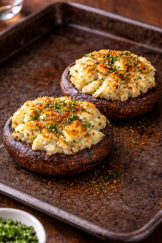 Crab-Stuffed Portobellos — serving suggestion