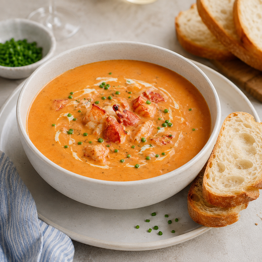 Lobster Bisque (Boston Chowda Co) — lifestyle serving suggestion