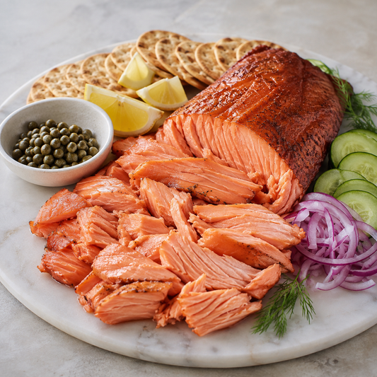 Wood Smoked Salmon — lifestyle serving suggestion