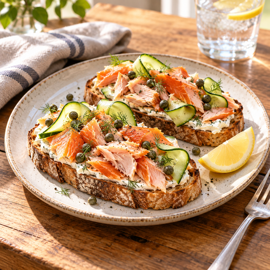 Wood Smoked Trout serving suggestion