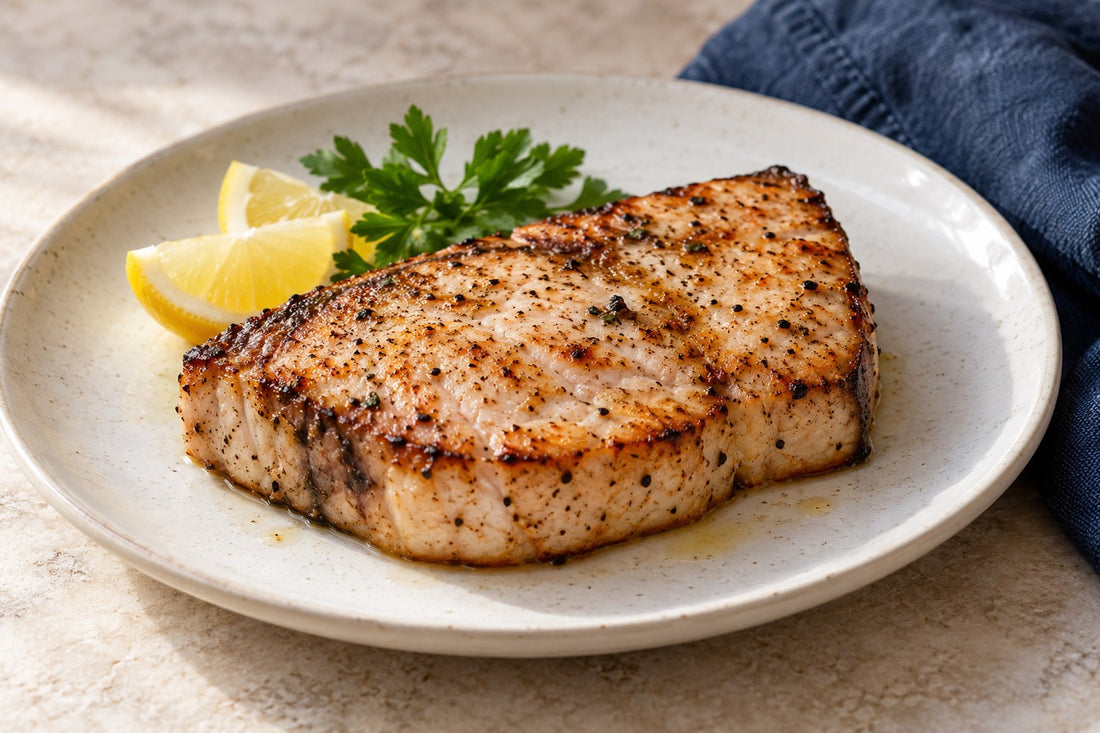 Air Fryer Swordfish Steaks at 375°F