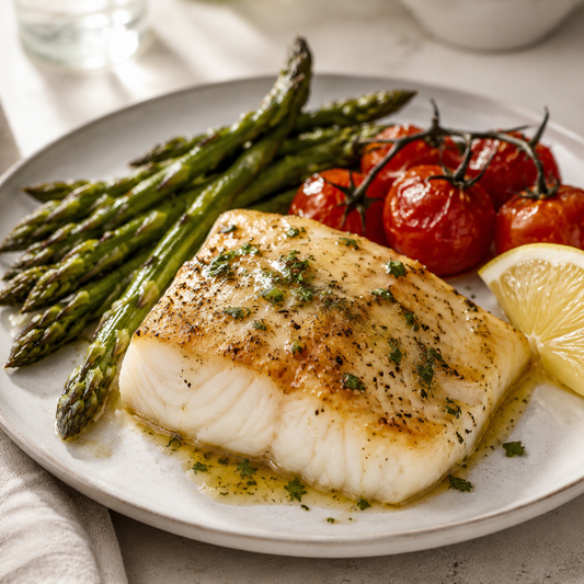 Alaskan Halibut — lifestyle serving suggestion