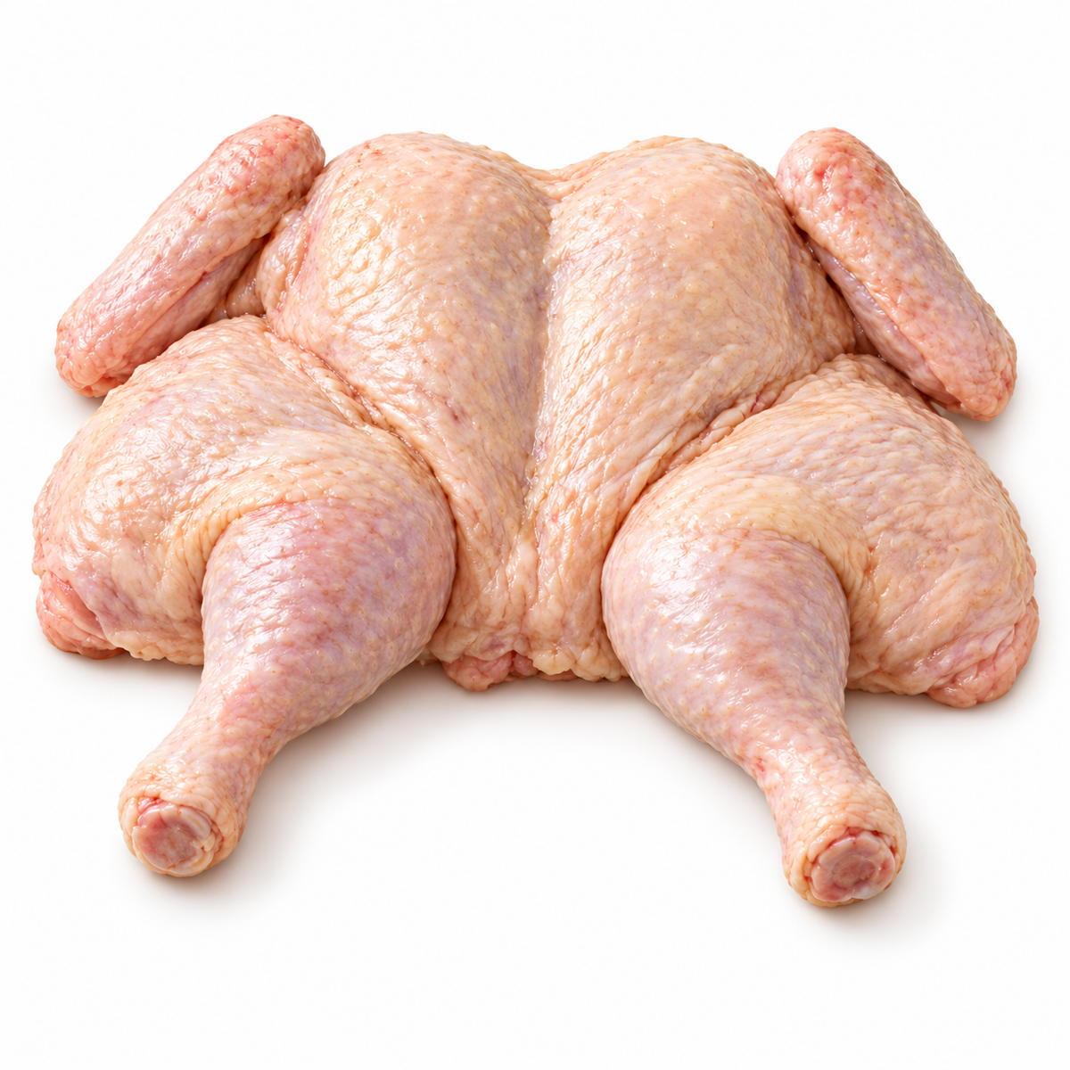 bell evans spatchcock cut chicken — product on white background