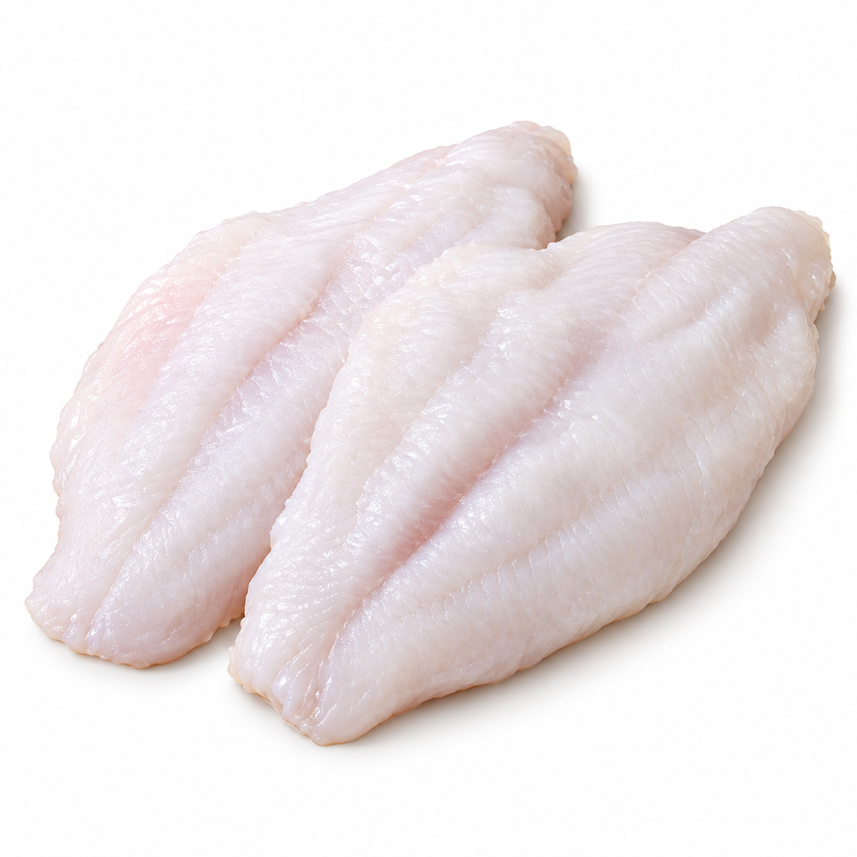 catfish fillets — product on white background