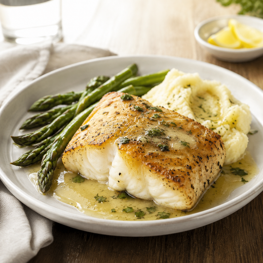 Chilean Sea bass — lifestyle serving suggestion