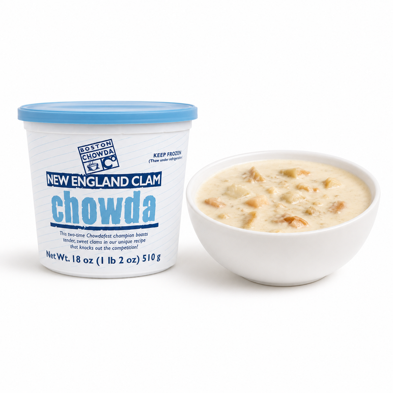 Clam Chowder (Boston Chowda Co) — product on a white background