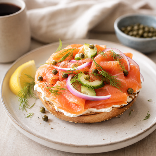 Cold Smoked Chilean Salmon — lifestyle serving suggestion