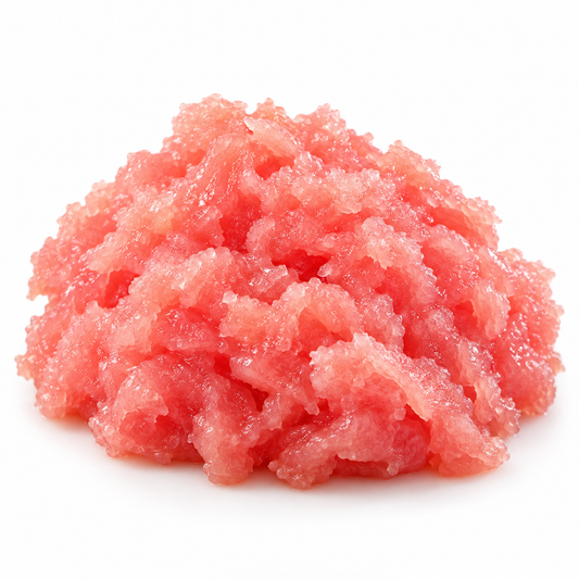 ground tuna — product on white