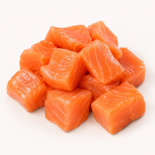 Poke Cube Salmon (1 lb.) — product on a white background