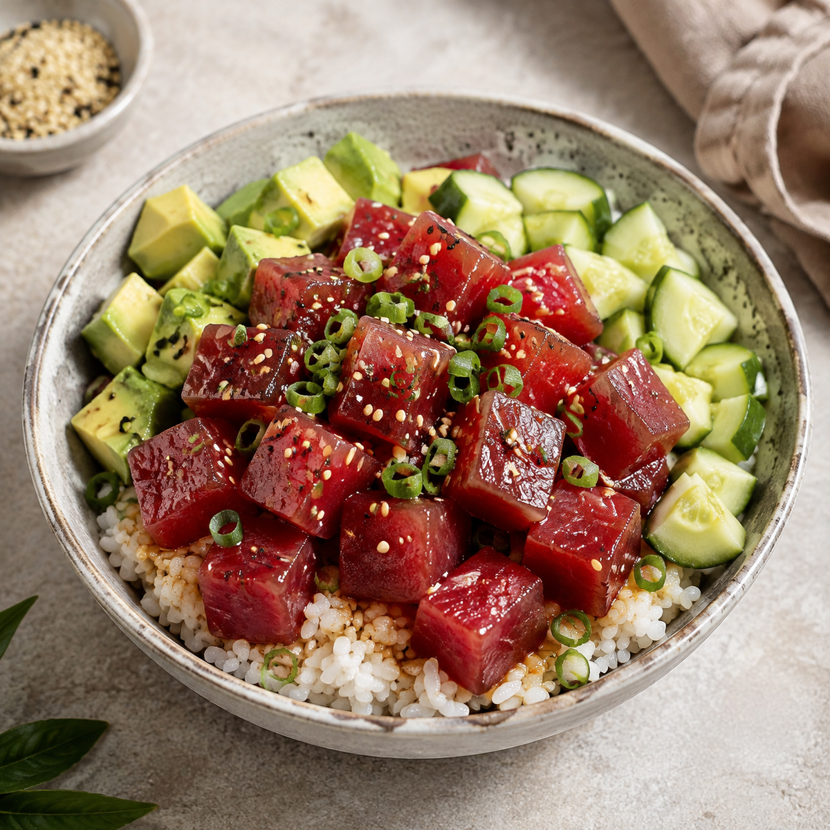 Poke Cube Tuna — lifestyle serving suggestion