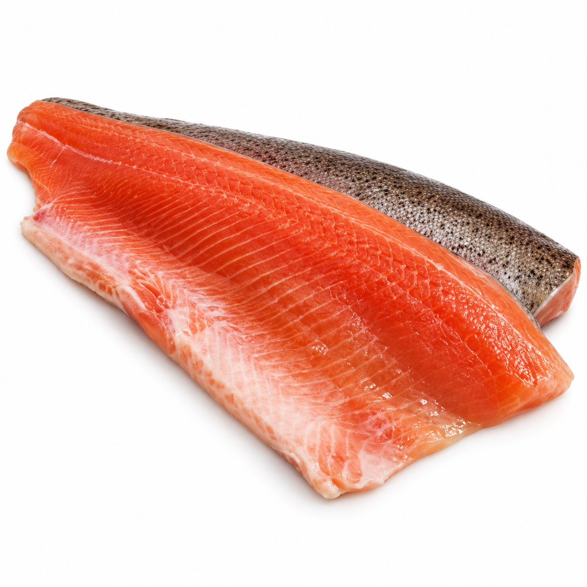 ruby red rainbow trout — product on white background