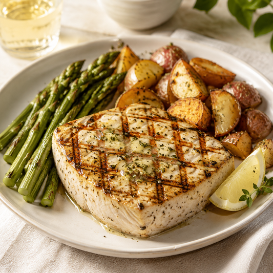 Swordfish Steaks — lifestyle serving suggestion