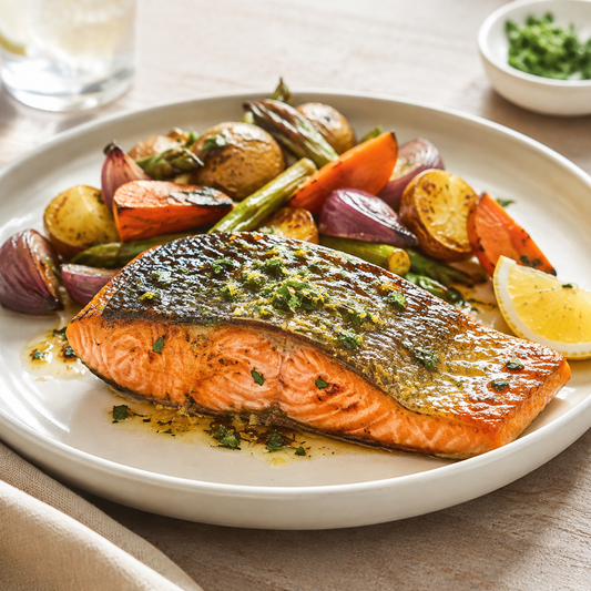 Wild Alaskan King Salmon — lifestyle serving suggestion