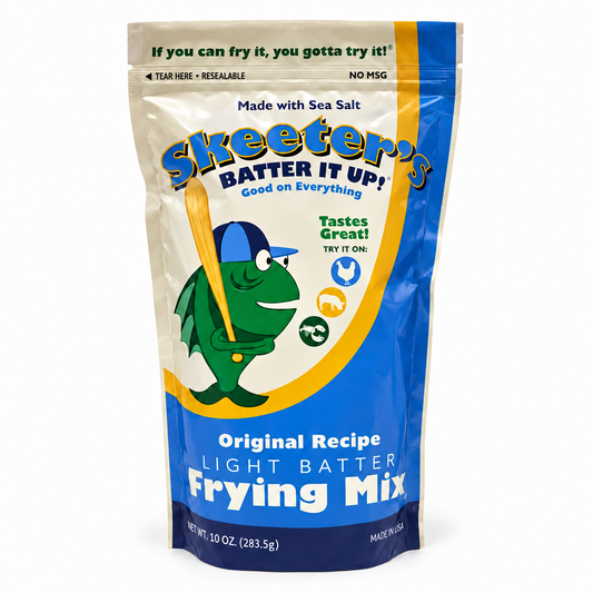 Skeeter's Fry (Original) frying mix package on white background